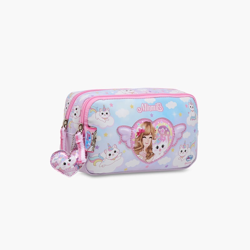 Minmie Caticorn Dream- Pencil Case-1 Cmprt.-Printed-Rectangle (Pvc) Pastel Purple \ 22x7x12 - Image 2